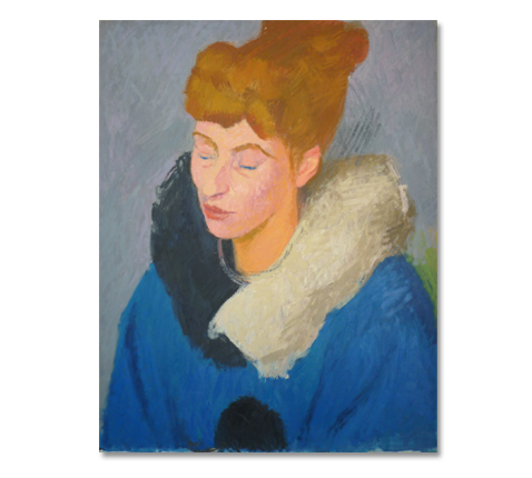 Vrouw met pierrot mantel